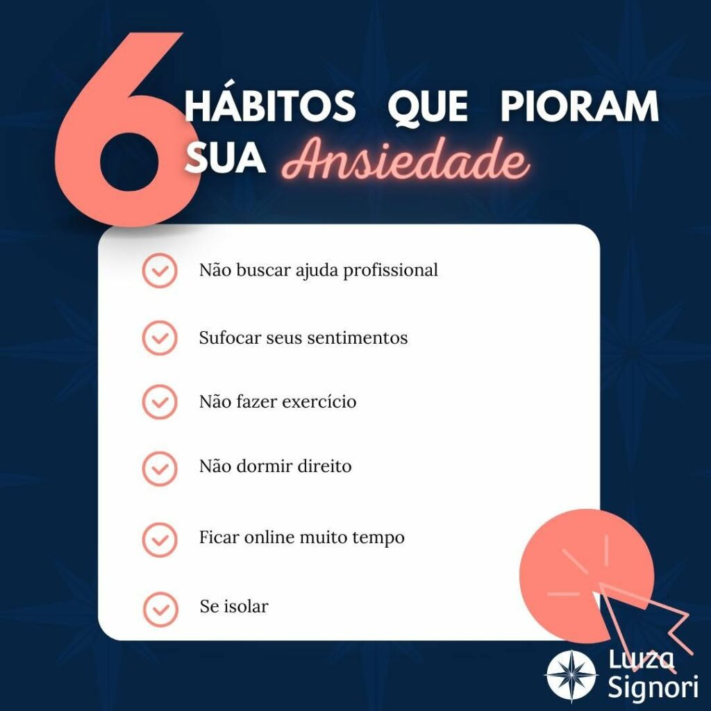 Não brinque com seus sintomas de ansiedade, se você os percebe, busque ajuda!